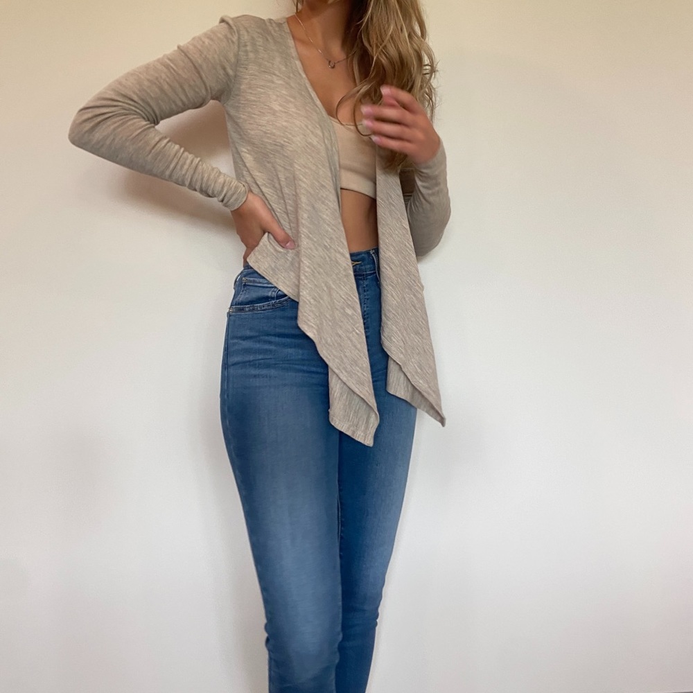 Merino Wool High-low Cardigan